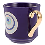 Taza de café de cerámica Taza de leche: Taza de agua con asa con asa Taza de bebida con patrón de Fátima Fátima para la barra de café del hotel en casa