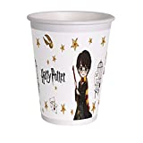 Ciao - Vasos de papel FSC compostables Harry Potter (200ml), 12 piezas, blanco, amarillo, rojo, gris, 20225
