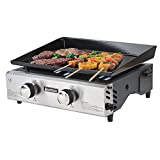 Camplux GP102S Parrilla de gas portátil de 2 quemadores para barbacoa de jardín 4,0 kW Picnic al aire libre Gas butano / propano
