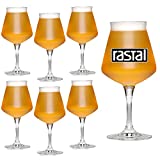 Rastal - n ° 6 Mini TEKU 33 Vasos - capacidad: 33 cl - Vaso de Cata de Cerveza Artesanal Universal -