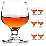 Vasos de chupito JAIEF 80ml, vidrio transparente sin plomo con base pesada, juego de 6