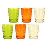 THUN ® - Juego de 6 vasos de colores del país