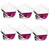 YANGDONG- Vasos de whisky con ruedas (juego de 6), vasos de whisky soplados a mano con ruedas para una mejor aireación, perfectos para una variedad de licores, maltas, 250 ml OUZDXJG-4