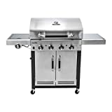 Char-Broil Advantage Series™ 445S - Barbacoa de acero inoxidable de 4 quemadores con quemador lateral.