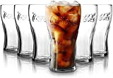 Coca Cola - Vasos para agua |  330ml |  Juego de 6 |  vasos de alta calidad |  apto para lavavajillas |  Cristal |  Transparente