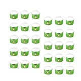 Toyvian 100pcs Vasos de papel Vasos con cubierta de media bola 85 / 200ml Patrón de panda Taza verde desechable