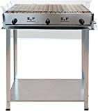 Barbacoa de gas Bep 100% Made in Italy artesanal acero inoxidable 3 QUEMADORES