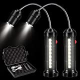 Outinhao 2 piezas, lámpara de trabajo, lámpara de barbacoa con clip magnético, lámpara LED recargable USB, para coche/barbacoa/camping/uso doméstico y de emergencia