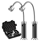 MojiDecor Lámpara de barbacoa LED magnética con juego de manguera para parrilla de barbacoa 2 piezas Lámparas inalámbricas de luz de barbacoa Linterna ajustable de 360 grados multipropósito para reparación de trabajo de lectura