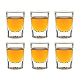 Libbey Fluted Whisky - 59 ml / 5.9 cl - Vasos de licor - 6 Piezas - Apto para lavavajillas