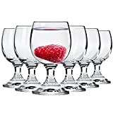 SKAMA - Set de 6 vasos de 40ml para vodka, tequila, licor, chupito, con pies, aptos para lavavajillas