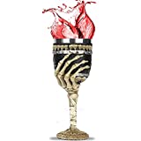 Taza de calavera de acero inoxidable, jarra de cerveza medieval, taza de café de resina de acero inoxidable, para bebidas de vino de cerveza (dos cáliz)