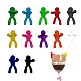 Copas de colores de marcador, identificador de copa de vino, rotulador de copa de vino, marcadores de copa de vino, marcadores de copa de silicona, copa de fiesta de bar.