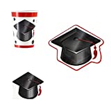 Kit Coordinado Graduación para 16 Personas - 16 Vasos cc 250 - 16 Platos 28x23 cm - 16 Servilletas 33x25 cm