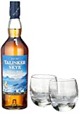 Talisker Skye Single Malt Scotch Whisky, con 2 Copas, Caja de Regalo, 700ml