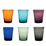 Zafferano Balloton - Set de 6 vasos de agua en diferentes colores