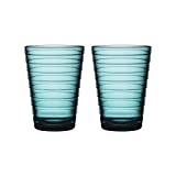 Iittala Aino Aalto - Set de 2 vasos de 33 cl, color: Azul marino