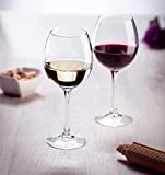 Hostelvia - Copas de vino Decanter 470 ml, pack de 6. en resistente cristal templado, apto para lavavajillas
