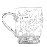 Copas de cerveza con forma de dragón, LED, inductivas, color del arco iris, luz intermitente, copas de champán y champán, copas de vidrio para tostar, juego de 2 copas de champán