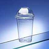 Vasos para batidos con tapas de cúpula 500 ml (paquete de 50)