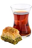 Topkapi Ajda - Vasos grandes de té turco ~ 165 cc, juego de 6 piezas, transparente