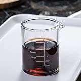 Renococo 3,5 oz/100ml taza medidora de vidrio Espresso tazas de café de un solo pico para el hogar cocina restaurante hacer café