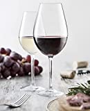 Copas de vino Degustación 470 ml - Pack de 6 copas de vino - Cristal templado resistente - Apto para microondas y lavavajillas