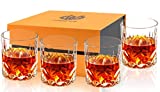 Calliva von Crystal Vasos de whisky, Vasos de whisky de cristal sin plomo para cóctel, Martini, Bourbon, Margarita, Exquisita caja de regalo, 300 ml, Juego de 4