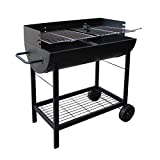 Milani Home srls Barbacoa de carbón de diseño americano con ruedas para acampar a la parrilla