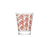 Chio 1304500 Vasos Cónicos Grace, Vidrio, Rojo, 8.5 Cl, 6 Piezas, Vidrio