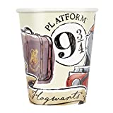 Unique Party Vasos de Cartón - 266ml - Fiesta Temática de Harry Potter - Pack de 8, Multicolor, 23936EU