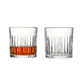 Miller Rock Vasos de aguaVasos de barra de vidrio vintage para fiestas en el hogar, 300 ml, 2 piezas