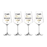 Leonardo Calmo 029031 - Juego de 4 copas de vino blanco con asa, 560 ml