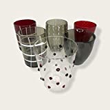 Zafferano - Melting Pot Set 6 Vasos Tumbler Rojo / Gris MP00197