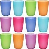 vasos de plástico idea-station Neo [12 x 250 ml] - de colores - vaso para niños - para cócteles, camping