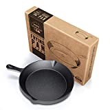Sartén de hierro fundido pre-sazonado de cocina australiana fresca, 25 cm, hierro forjado, duradero, construido para durar.