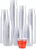 KAHEIGN 300 vasos de chupito de plástico, 30 ml, vasos de postre redondos transparentes para aperitivos reutilizables, para whisky, pudín, mousse, whisky, fiesta de gelatina (4,3 x 4 cm)