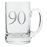 Celebrate In Style - Taza para 90 años, con grabado en vidrio, regalo personalizado