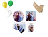 Isola Party - Kit de fiesta FROZEN II, multicolor (24 platos, 24 vasos, 40 servilletas, 1 mantel) (24 personas)