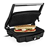 Tristar GR-2852 Contact Grill Parrilla Eléctrica, 1500 W, Acero Inoxidable, Negro