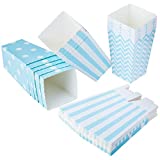 Diealles Cajas de palomitas de maíz, 36PCS Cajas de palomitas de maíz Cajas de dulces para bocadillos de fiesta, dulces, palomitas de maíz y regalos - Azul