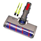 Italdos Turbo Cepillo eléctrico motorizado compatible con Dyson V7 V8 V10 V11 Cepillo de rodillo con cerdas suaves para baldosas de parquet con luz LED automática