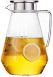 AWJ Tetera Vaso de vidrio Jarra Tetera de hielo La seguridad resistente al calor es muy adecuada para té helado, vino, café, leche y botellas de vidrio, jugo