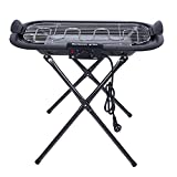 Parrilla de carbón EVTSCAN, parrilla de barbacoa eléctrica plegable de 2000 W, parrilla de barbacoa de carbón, herramienta de pánico para camping, picnic, patio y patio trasero