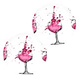 Imanes decorativos de 3,42 pulgadas de diámetro, saludos con dos vasos en la mano, imanes de oficina para puerta de metal, cocina, pizarra blanca, oficina, 2 uds.