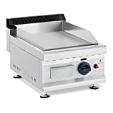 Royal Catering Plancha para asar a gas Fry Top RC-GG35050 (3000 W, Acero inoxidable, 35 x 40 cm, Placa lisa)