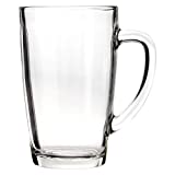 Juego de 4 tazas altas de vidrio de 400 ml - tazas de vidrio - tazas de bebidas calientes - té, cacao, leche, espresso y capuchino - tazas de vidrio - tazas de café - vasos de leche (4 piezas - 400 ml)