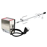 BBQ-TORO Juego de brochetas para barbacoa, 90 cm, incl.  Motor de Acero Inoxidable, 220V - 240V, Asador Giratorio, Asador, Asador Giratorio