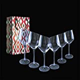 Copa de vino 480ml - Juego de 6 copas de vino blanco, copas de vino tinto de cristal Regalo perfecto para bodas, aniversarios, Navidad