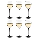 Copa Libbey Contro para vino blanco - 250 ml / 25 cl - 6 uds.  - base negra - apto para lavavajillas - alta calidad